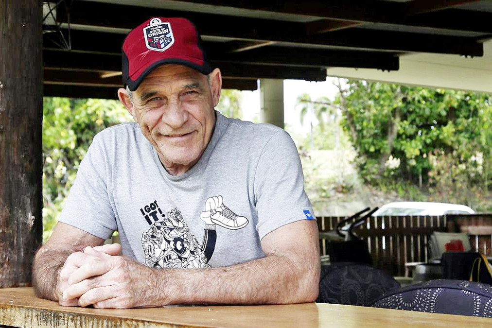 Ronnie Slater in his Garradunga home on the outskirts of Innisfail in 2019.