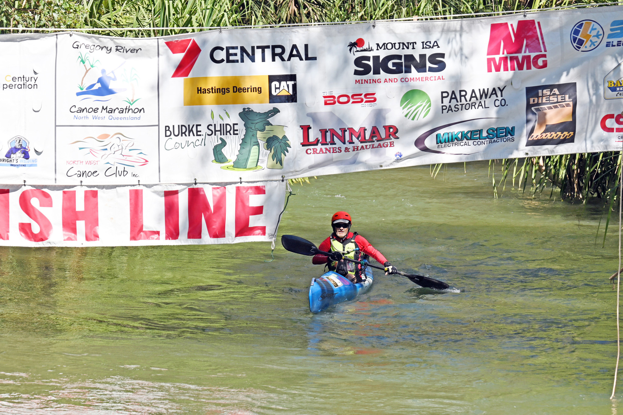 Brisbane resident Mark Sanderson, 64, was the first person to cross the finish line, having completed the 17km short course in a time of 1:28.15.